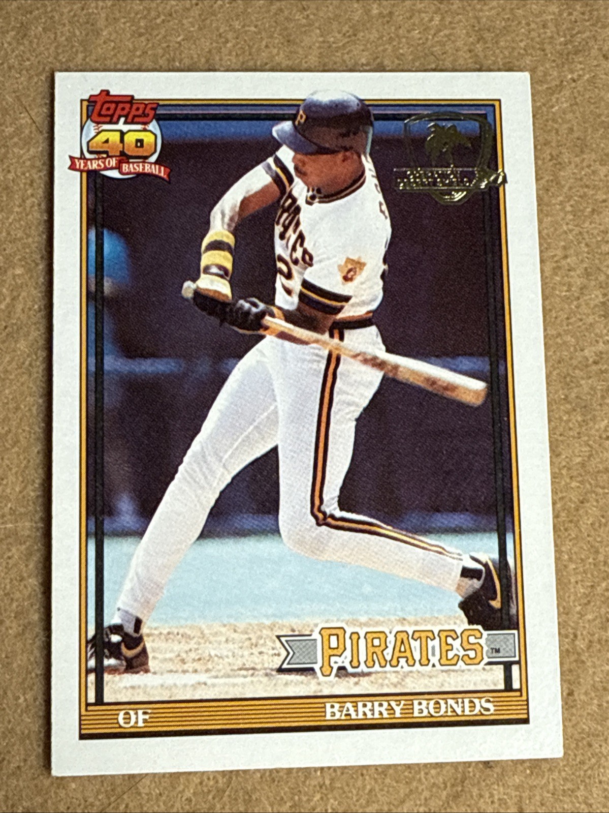 BARRY BONDS 1991 TOPPS 40 YEARS OF BASEBALL OPERATION DESERT SHIELD #570
