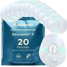 Adamson G7 Patches – 20 x Adhesive Patches for Dexcom G7 Waterproof, Transpare