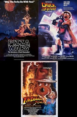 CHUCK E. CHEESE SHOWBIZ PIZZA GIANT 24 x36  POSTER - 3-PK