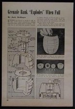 Gernade Bank EXPLODES When Full 1947 How-To build PLANS