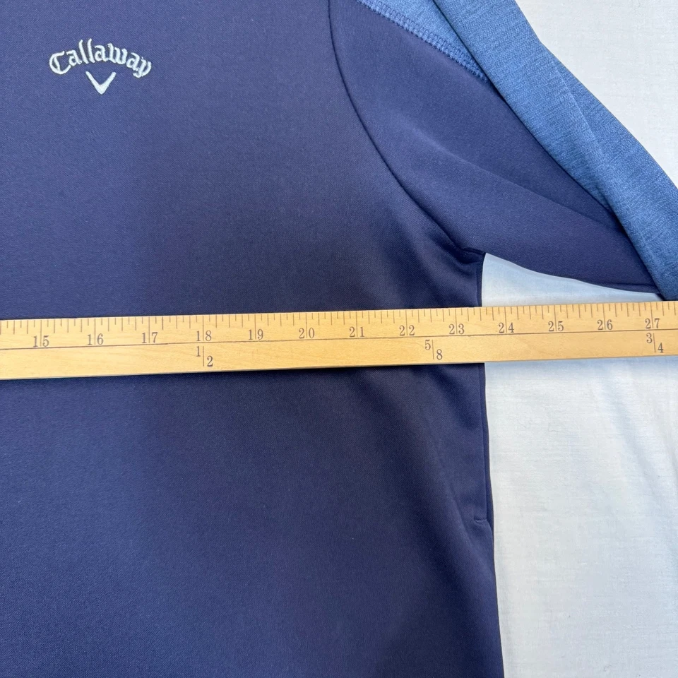 Мужской пуловер Callaway на молнии 1/4 средний размер синяя куртка для гольфа - Изображение 3 из 4