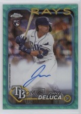 2024 Topps Chrome Rookie Aqua Wave Refractor /199 Jonny Deluca #RA-JDE Auto 19wt