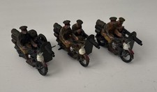 Britains: Unboxed Set 199 - Motorcycle Machine Gun Corps. Pre War c1930