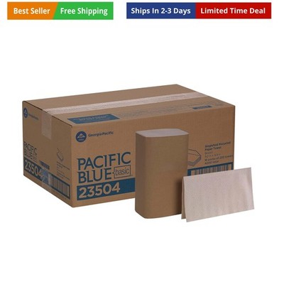 Pacific Blue Basic S-Fold Recycled Paper Towels by GP PRO , Brown, , 250 Towe...