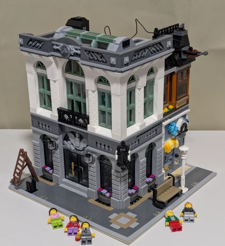 99% Complete LEGO Creator 10251 Brick Bank Sold As Is Based on Pictures