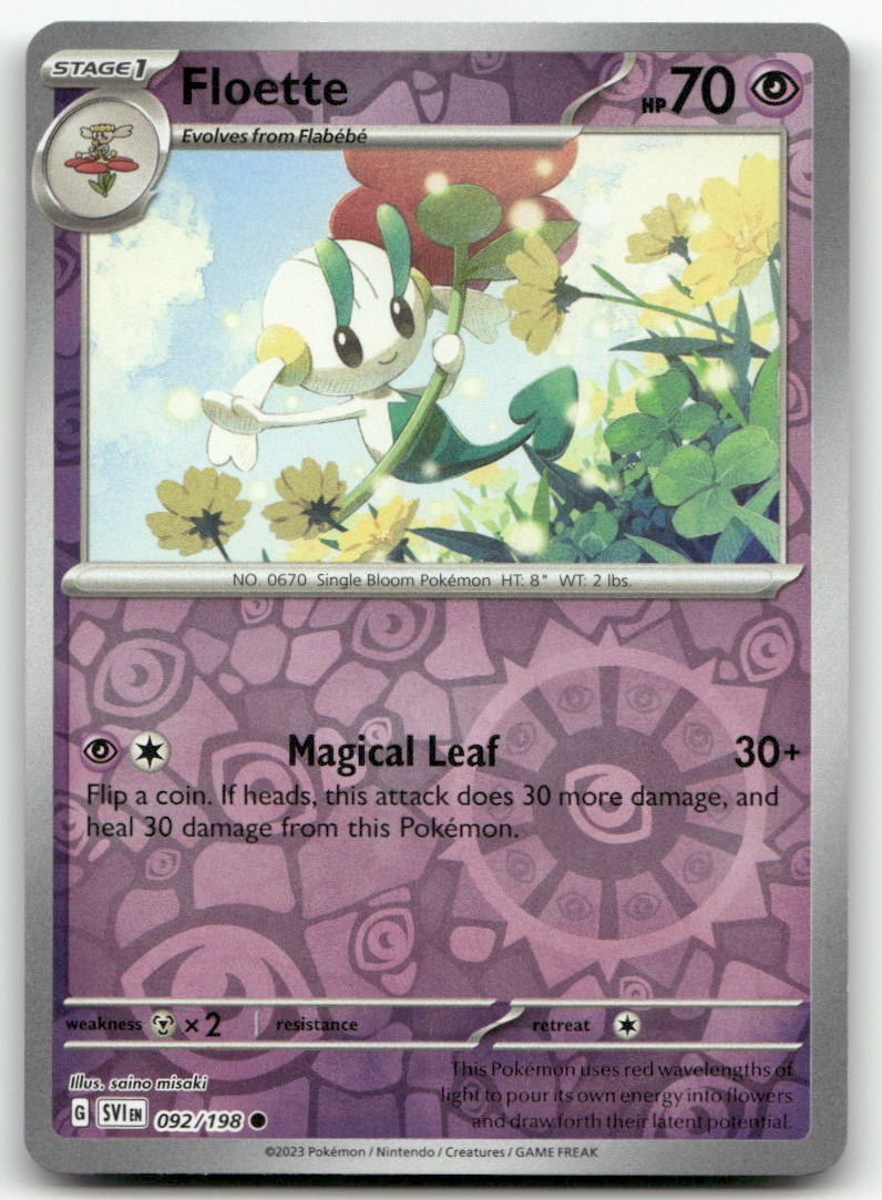 Floette #92/198 (Reverse Holo) (LP) SV01: Scarlet & Violet Base Set SVI Pokemon