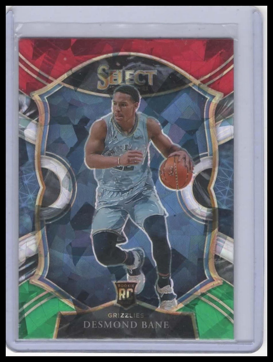 2020-21 Panini Select - Concourse Desmond Bane #90 Red White Green Cracked...