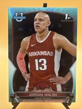 2022-23 Bowman Chrome University Aqua Refractor Jordan Walsh #81 Arkansas /299