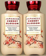 QTY 2 - Bath  Body Works JAPANESE CHERRY BLOSSOM Body Lotion Cream 8oz