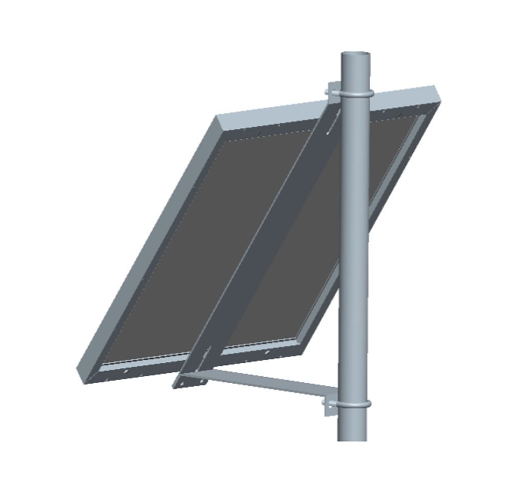 Pole Mount Kit for 30W to 60W Solar Panels,Heavy Duty Adjustable Aluminum Mounti