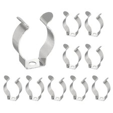 20Pcs T8 Stainless Steel U Clip 0.03" Thickness for Bracket, Silver