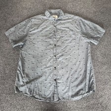 Katin Mens Large Gray Short Sleeve Button Up Shirt Cotton Casual Surf Beach