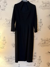 Alexander McQueen Black 3/4 Sleeve Midi Pencil Dress IT 38 UK 6 His Last Runway!