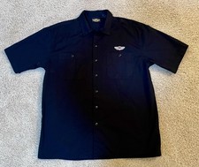 Mechanic Button Down Harley Davison 100yr Anniv. Patches Shirt Embroidered Lg