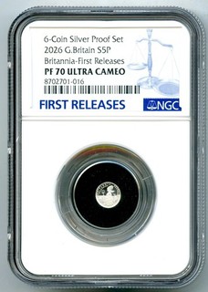 2026 S5P GREAT BRITAIN 1/40 OZ SILVER PROOF NGC PF70 BRITANNIA FIRST RELEASES