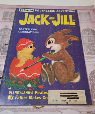 Vtg EASTER Issue Jack & Jill Mag April 1969 MOD Cutouts Games Puzzles Ads READ