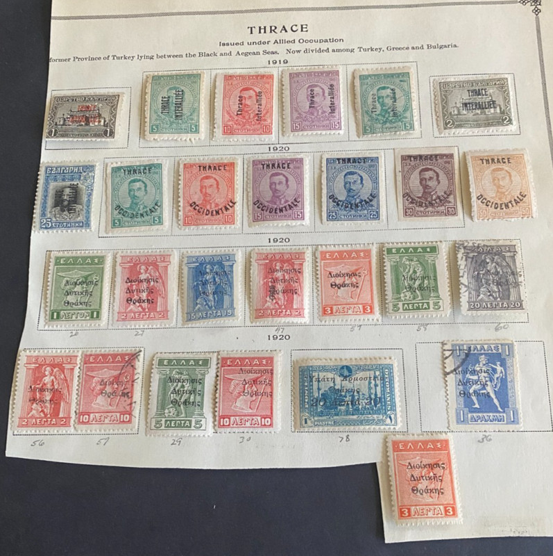 Greece Thrace Stamps 22 Mint 5 Used- Overprints 27 Stamps $30