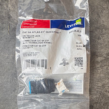 Leviton Atlas-X1 QuickPort Cat 6A UTP RJ-45 Jack Blue 6AUJK-RL6. Lot of 34