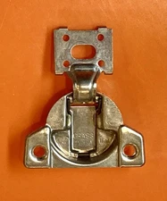 Grass 860 Nickel Face Frame Hinge "Slanted" w/ 860-10 mount - COMPLETE Hinge