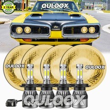 Newest 4pcs 5.75 Round Halo Led Headlights Drl Fit For Dodge 1966-1974 Charger