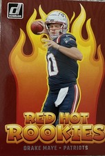 Drake Maye Red Hot Rookies RC Insert Patriots 🔥 2025 Panini Donruss