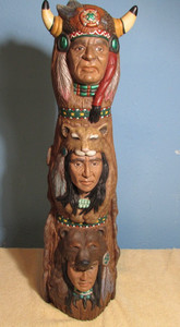 Native Totem Pole Figurine
