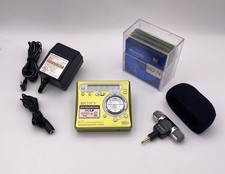 Sony Mini Disc MZ-R700 Recording MD Walkman W/power supply Mic Discs Excellent