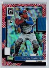 2022 Donruss Optic #145 Willson Contreras Red Dragon Prizm SN # 05/99