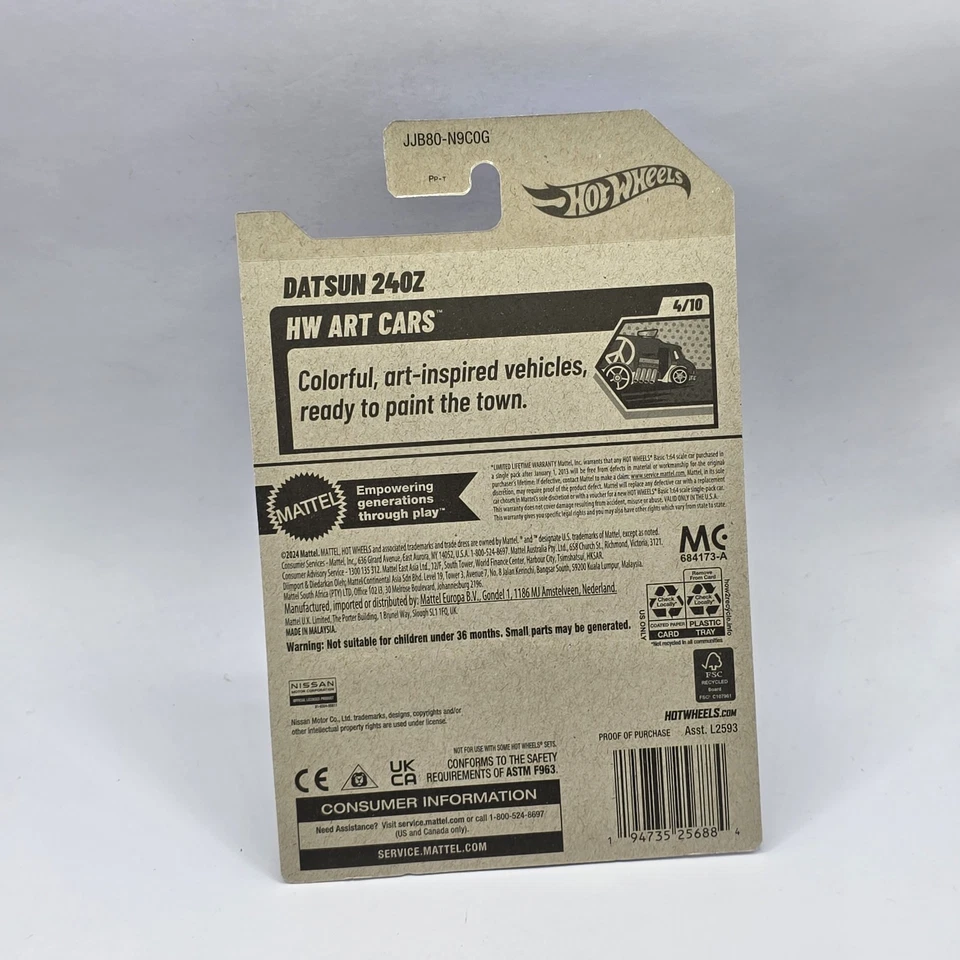 Coches artísticos Hot Wheels 2025 Case G Datsun 240Z azul Sakura HW (b2) Foto 2 de 2