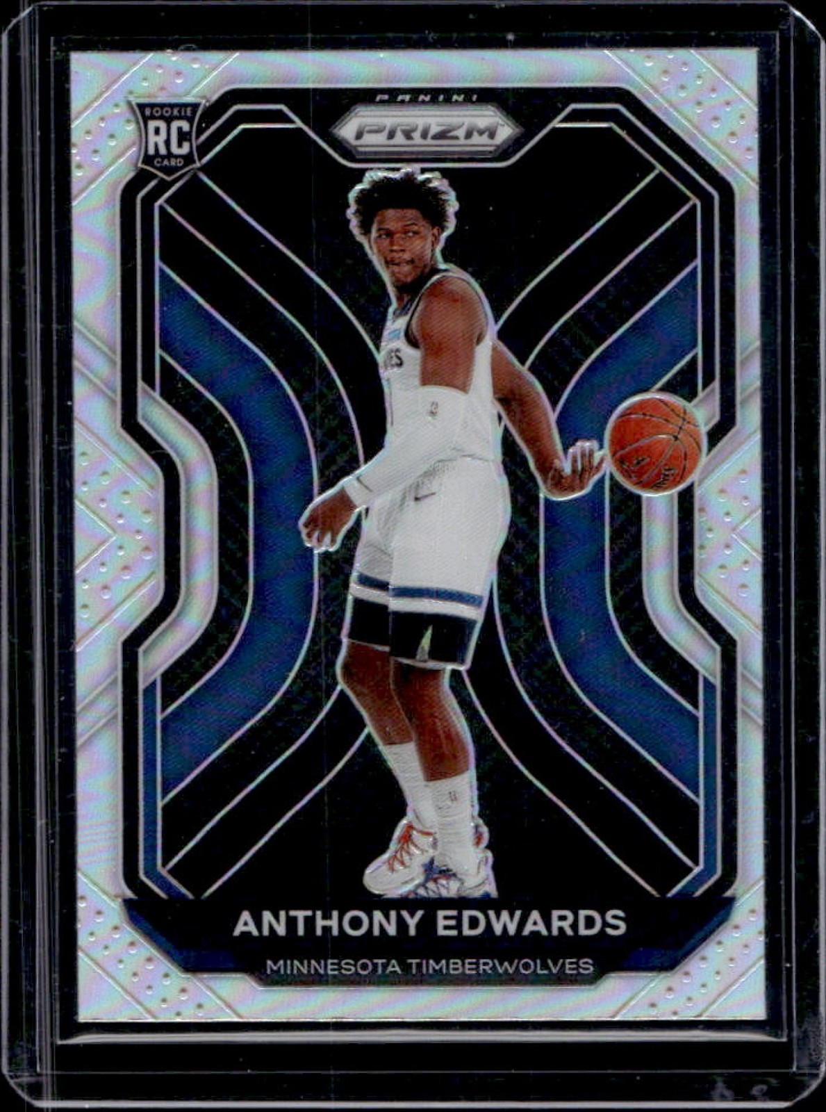 2020-21 Prizm Anthony Edwards RC Silver Prizms Rookie #258 Timberwolves