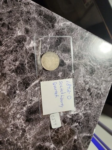 1842-O SEATED LIBERTY QUARTER #0274