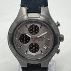 Vtg Timex Chronograph Watch Men 39mm Gunmetal Date 50M WR New Battery 2000