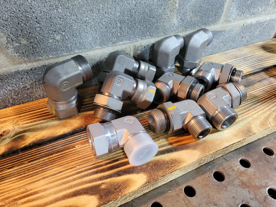 Гидравлические фитинги Parker, коленчатые фитинги 90°, фитинги высокого давления, открытая коробка, - Изображение 4 из 4