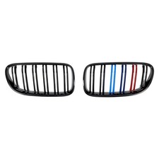 Sport Kühlergrill M-Farbe Doppelsteg Grill Glanz Schwarz Für BMW 3er E92 E93 LCI