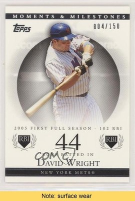 2007 Moments & Milestones David Wright (2005 First Full Season 102 RBI) READ 0l2