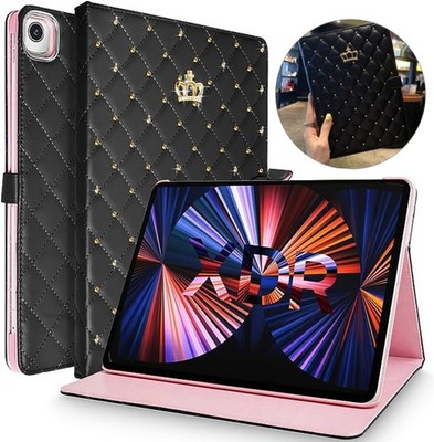For iPad A16 /Mini A17 Pro /Air 4 5 /Pro 11'' Flip Stand Leather Crown Case Cover