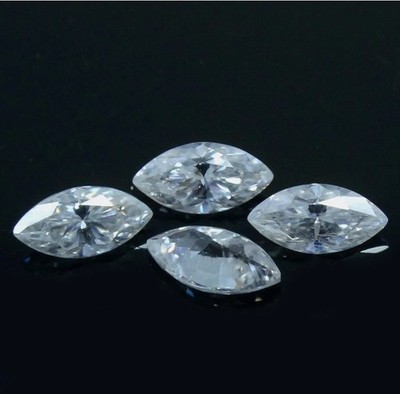 0.80 Ct Marquise Lose CVD Diamant 4-Teilig Lot IF Reinheit 3 x 6 mm Zertifiziert