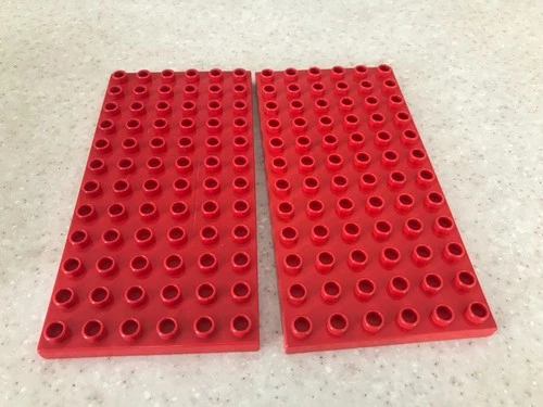 Lego Duplo X2 PLAQUES ROUGE pièce de base brique de construction 6x12 trous
