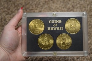 Coins Of Hawaii - 4 Token Dollar Set In Original Case