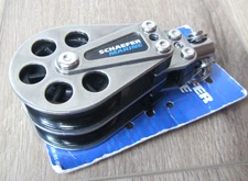 NEW SCHAEFER MARINE DOUBLE BLOCK 2" 51MM 7/16 LINE SHEAVE 505-25