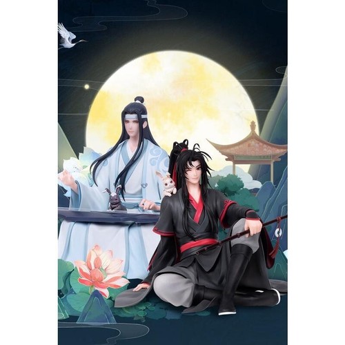 Mo Dao Zu Shi Q-Version Figur – LAN Wang Ji / Wei Wu Xian, 10 Cm, Beweglich, Mit Plüschpuppe