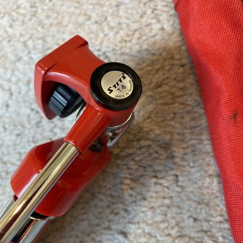 Vintage Stitz T-6 Compact Folding Telescopic red Tripod w/Ball Head 36" - Picture 3 of 4