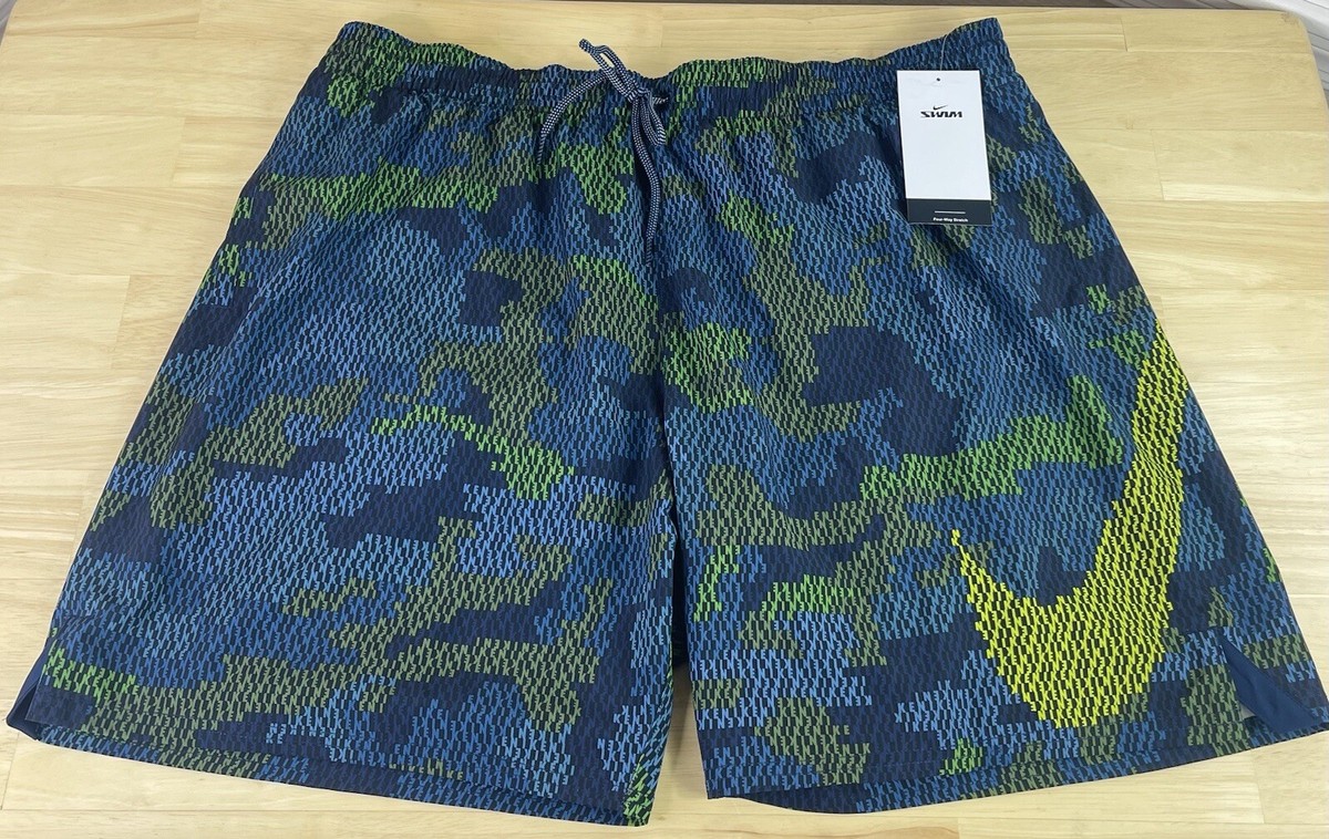 Nike NSW AOP Blue/Green Camo Swim Trunks NESSC528-440 Men's