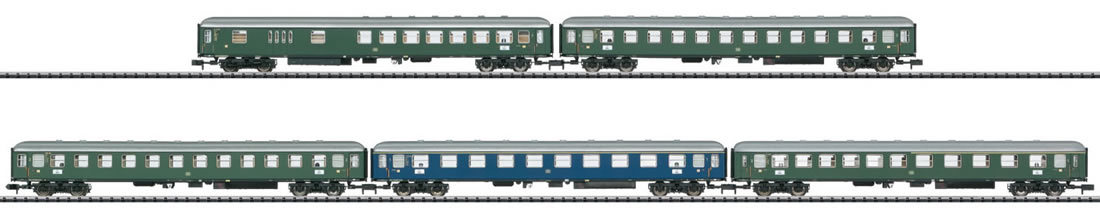 Trix 15548 N Ferrocarril Federal Alemán tren expreso de pasajeros Car Set (5) Trix 15548 N Ferrocarril Federal Alemán tren expreso de pasajeros Car Set (5)