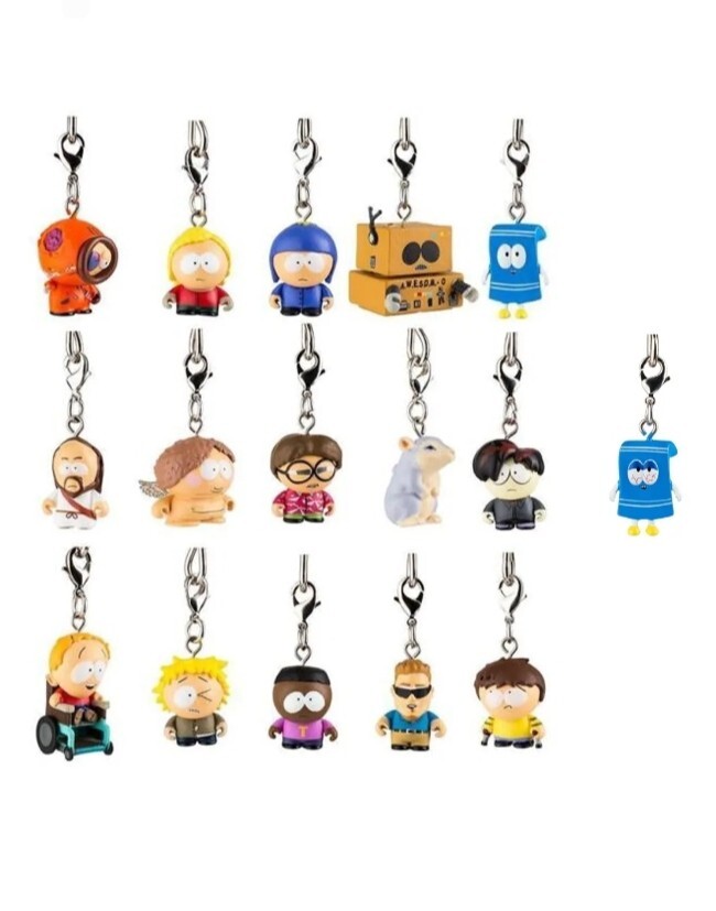 South Park Zipper Pull Keychain Series 2 Case Of 23 Sealed Blind