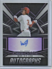 Won-Bin Cho 2023 Panini Obsidian Purple Prizm Autograph #07/25