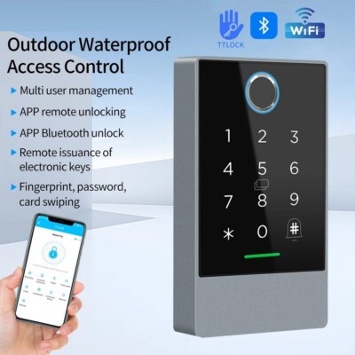 TTLOCK WiFi Keypad Fingerprint Access Control RFID IC Card NFC Door Lock Opener