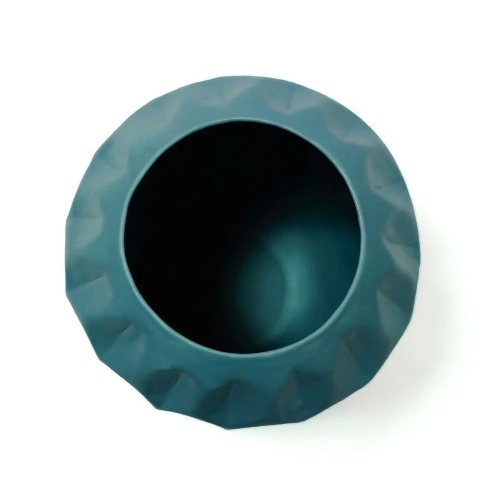 Vase Wanda 810 Petrol Eisen Rund Blumenvase Dekoration Deko  - Bild 2 von 3