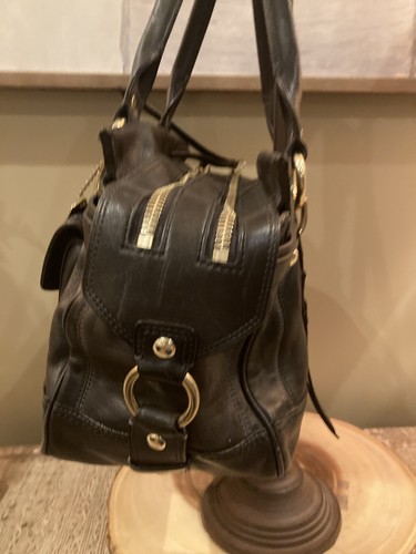 RARE COACH HAMPTON LINDSAY LG LEATHER TOTE SHOPPER SATCHEL BLACK 12475 - Picture 10 of 18