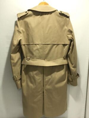 Aquascutum Trench Coat PRINCEGATE 36 Polyester Beige Solid Aquascutum Trench Coat PRINCEGATE 36 Polyester Beige Solid